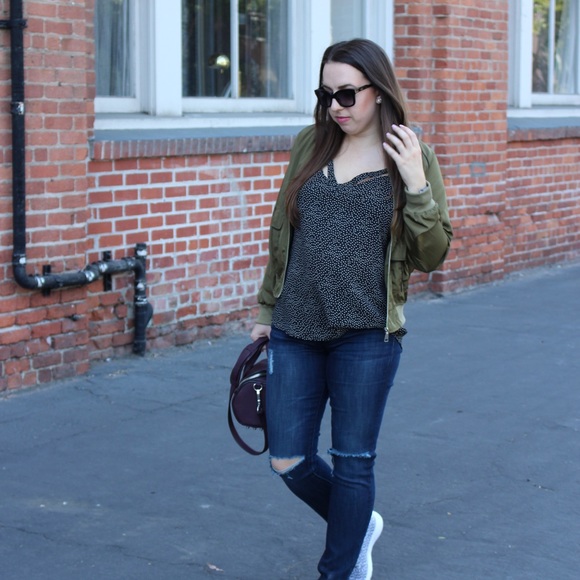 Cut Out Black Polka Dot Cami - Picture 2 of 6